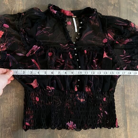 Free People TIME FOR SHINE - Blouse Sz- Small - Picture 12 of 16